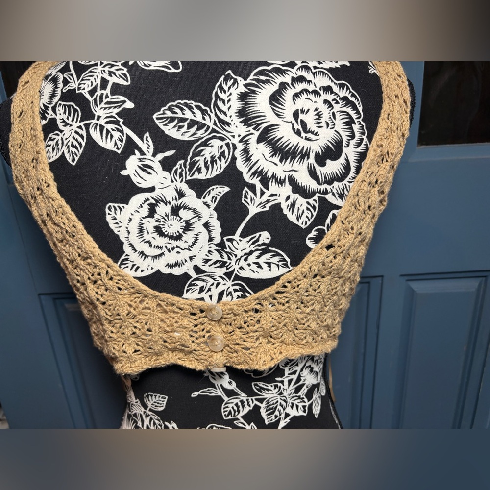 Un.Affected Australia Fitted Camel Crochet Knit Midi Dress- NOT BROWN see photos - Picture 7 of 15